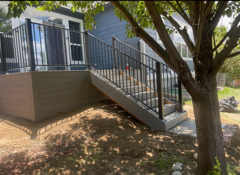Deck framing and substructure installed by All Custom Deck