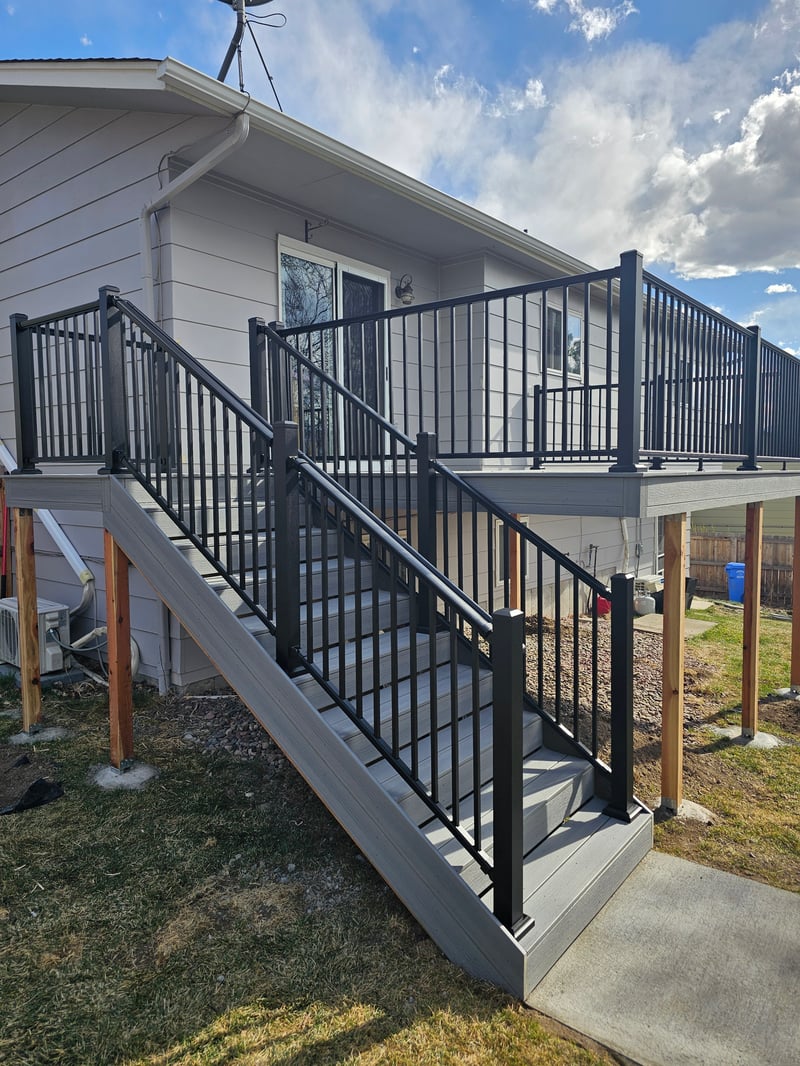 Covered outdoor kitchen and dining deck