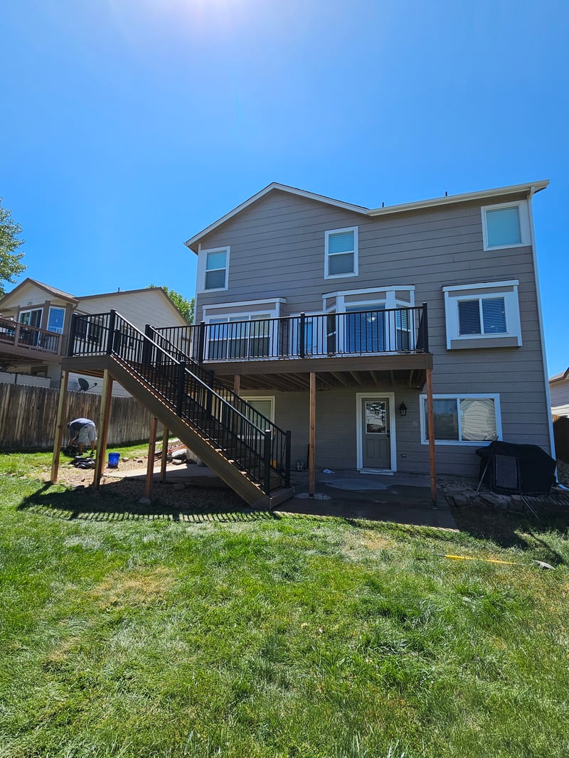 Deck framing and substructure installed by All Custom Deck