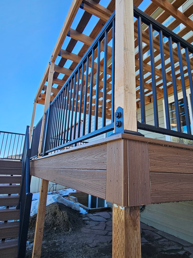 Deck framing and substructure installed by All Custom Deck