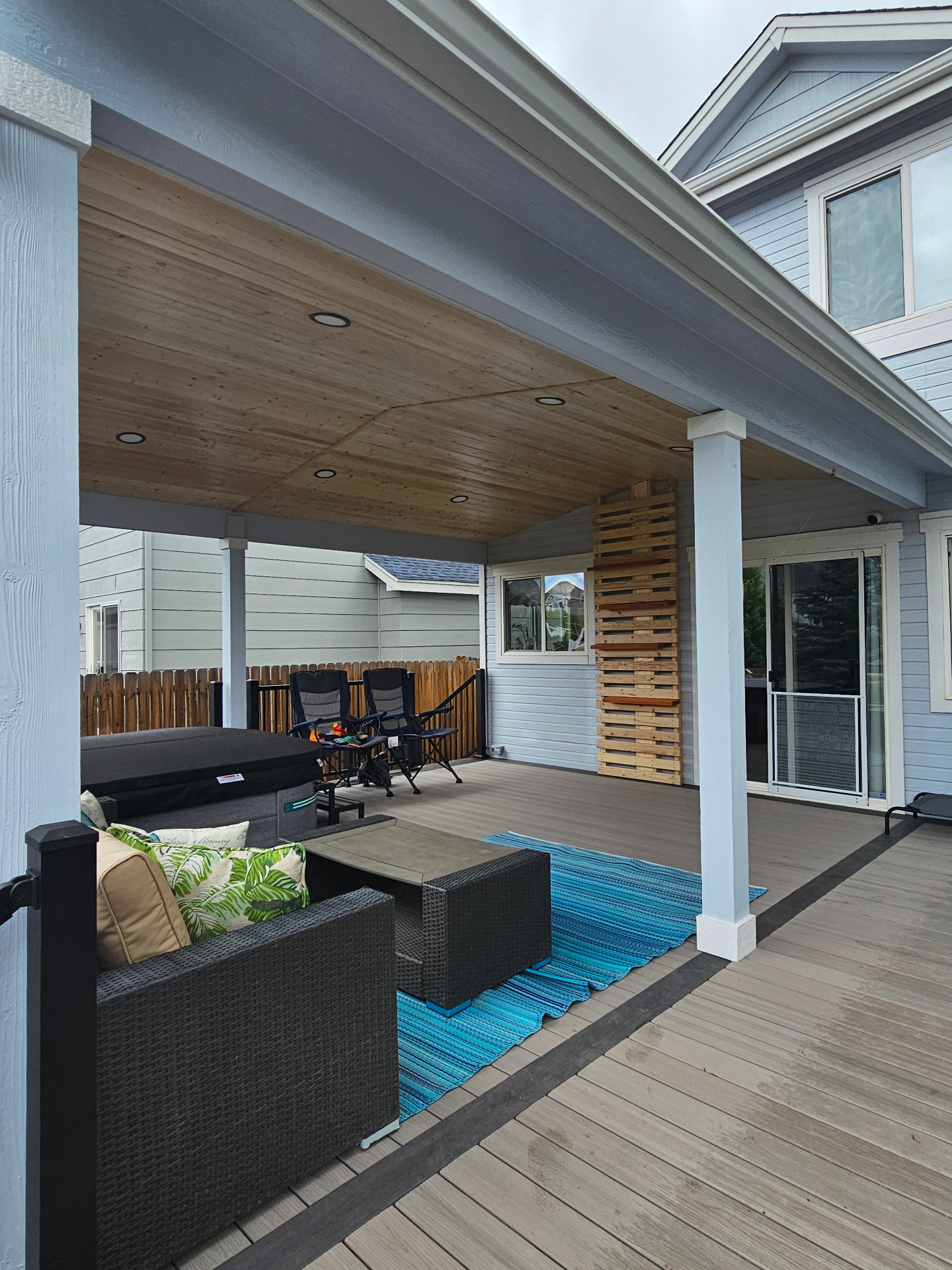Covered outdoor living space in Downtown Colorado Springs 80905