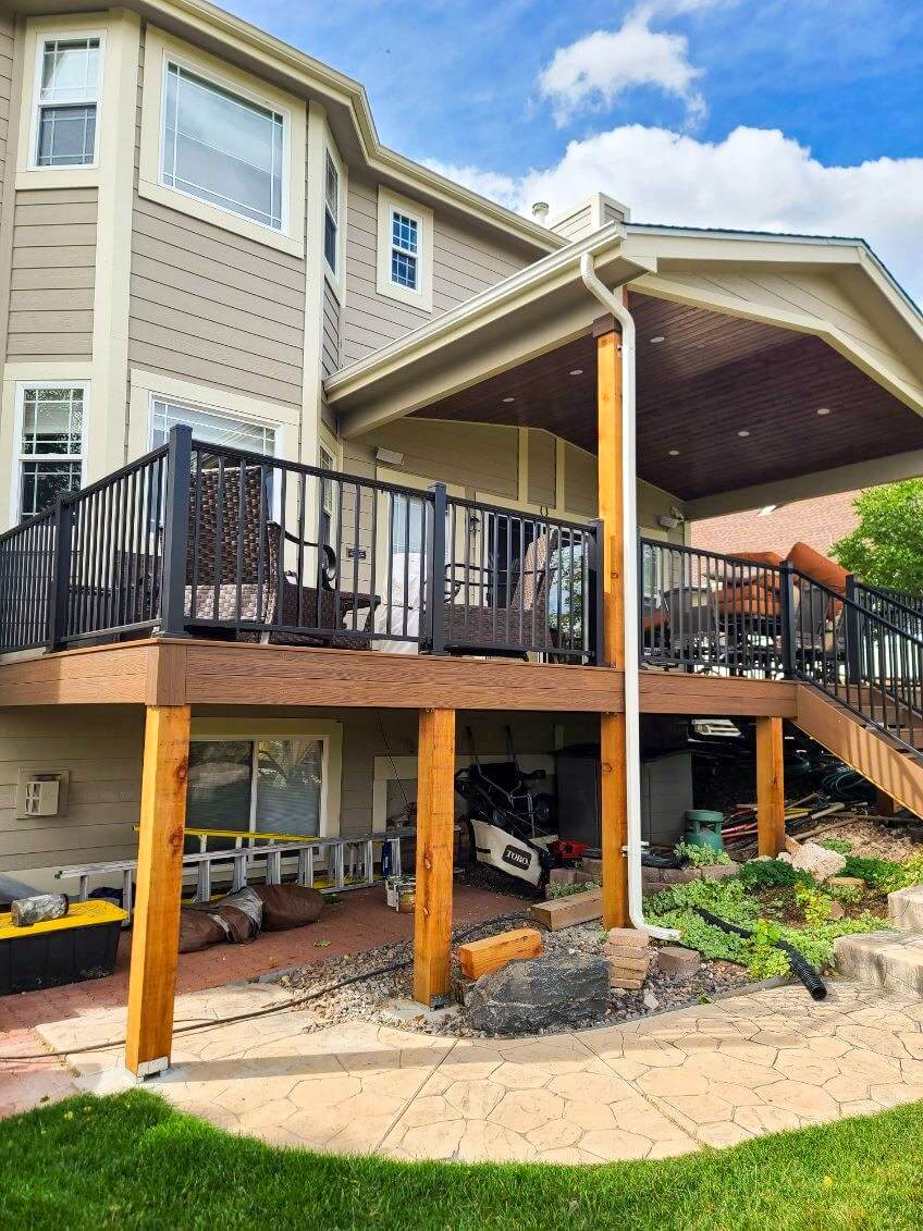 Custom deck built near 80938 in Colorado Springs, Colorado