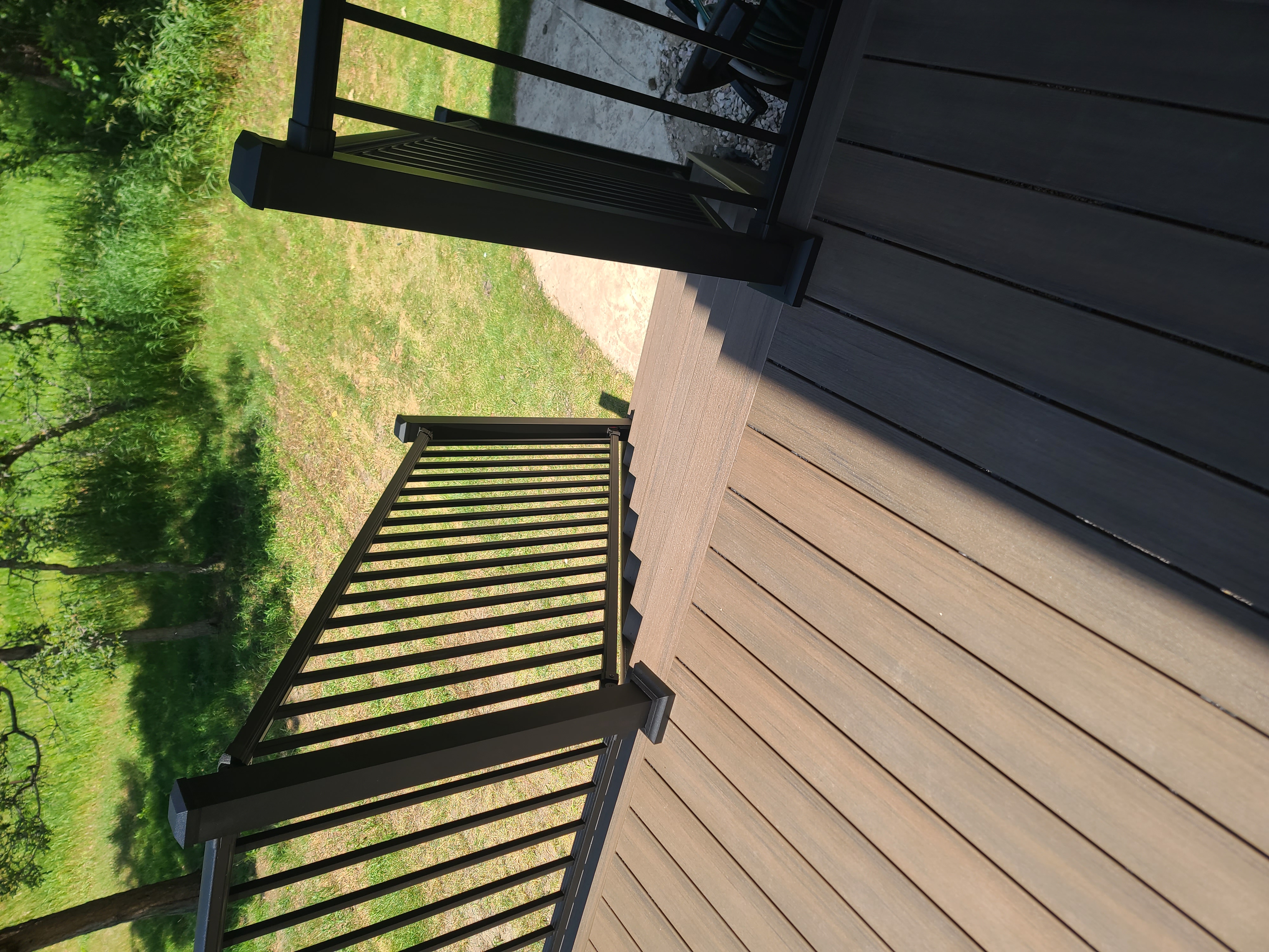 Covered outdoor kitchen and dining deck