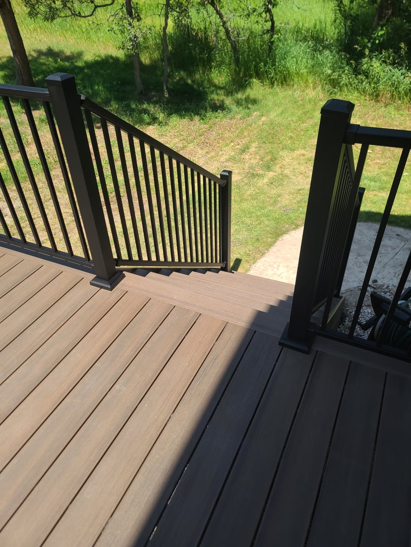 Covered outdoor kitchen and dining deck