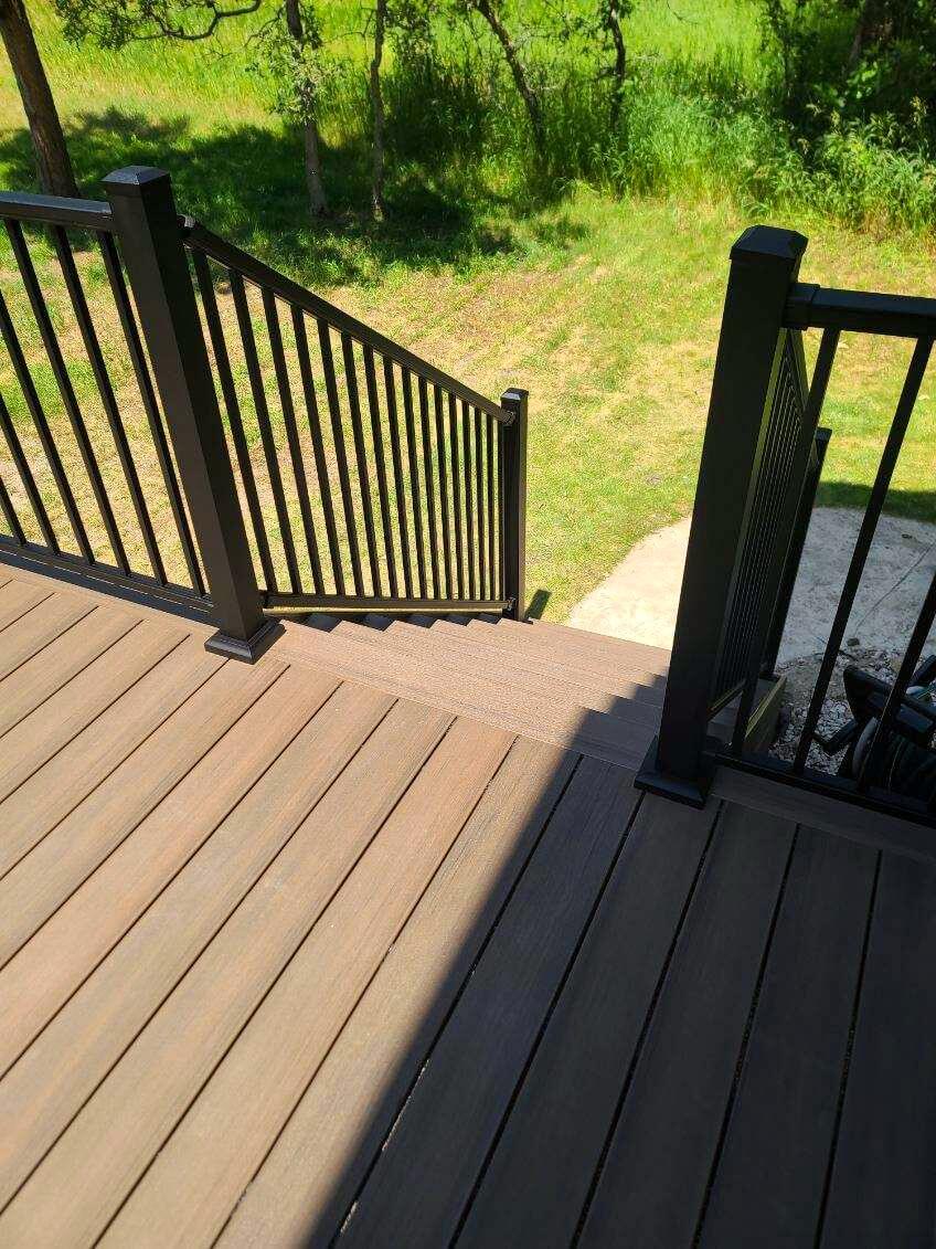 Covered outdoor living space in Stetson Hills 80922