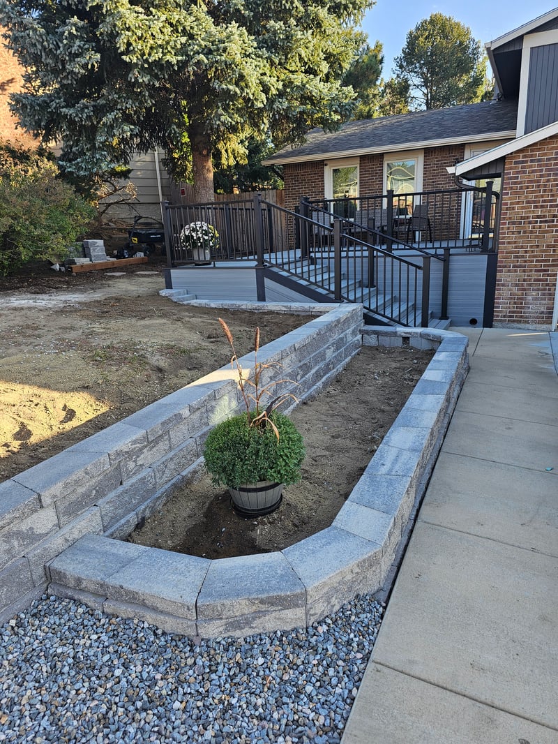 Custom cedar pergola over a backyard deck in the Pikes Peak region