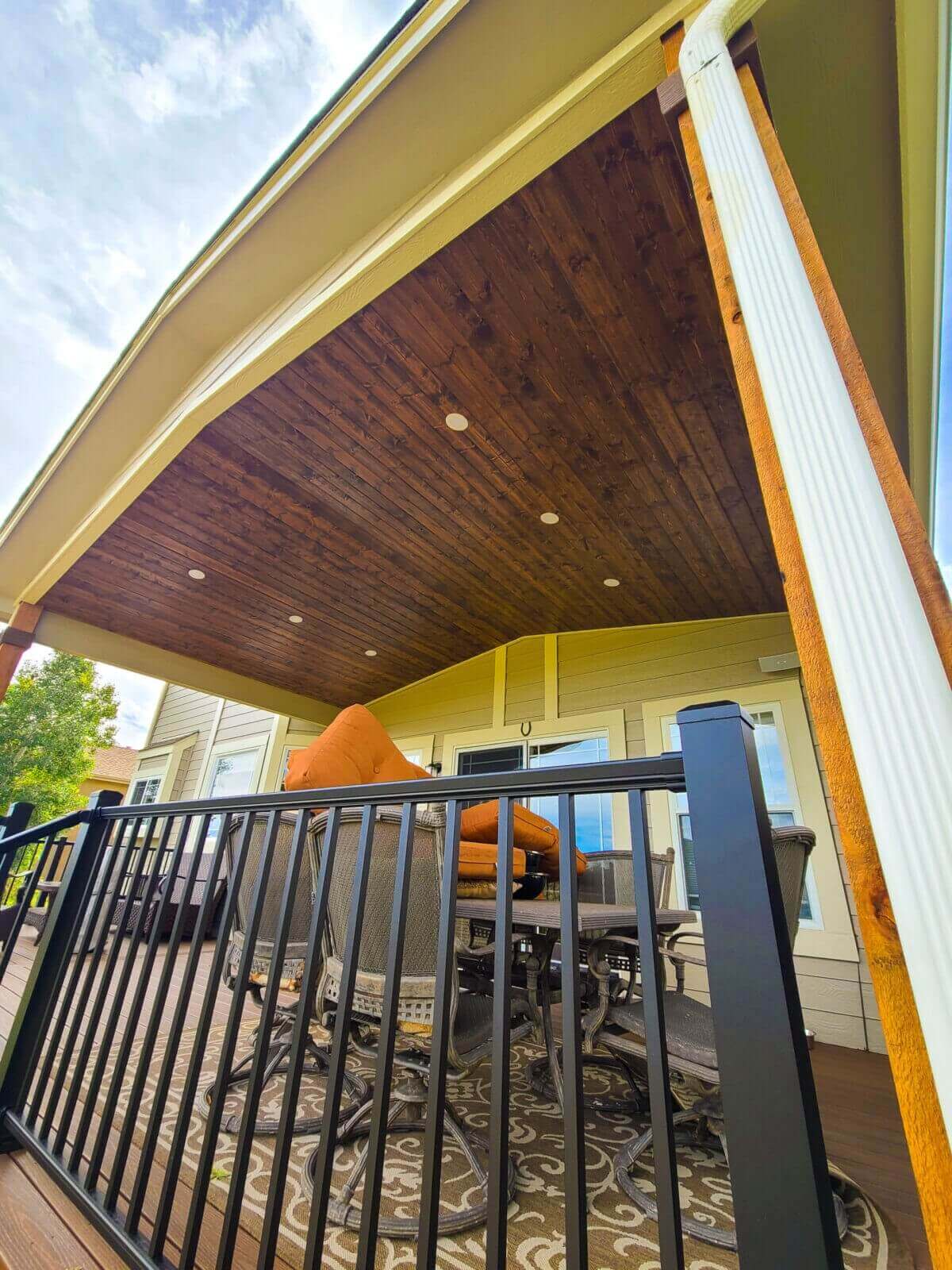 Multi-level cedar deck near Air Force Academy, Colorado