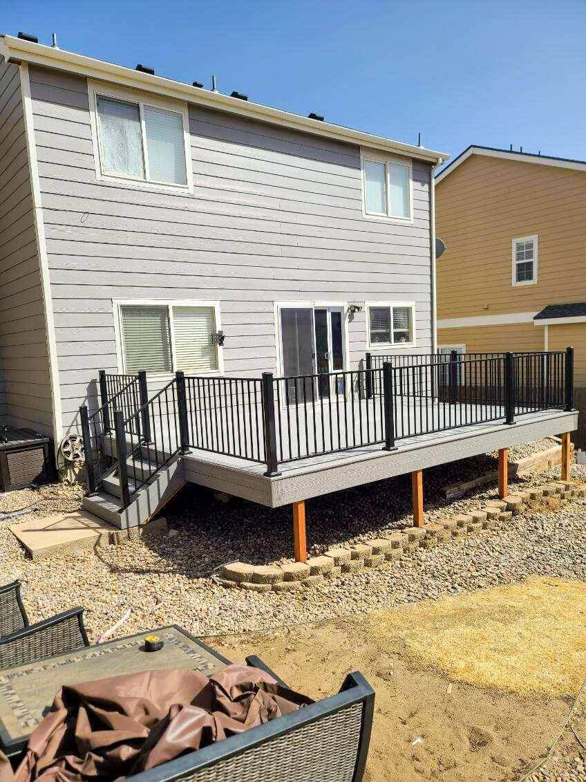 Covered outdoor living space in Fountain 80817