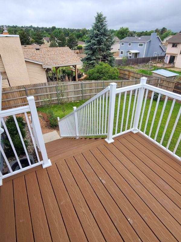 Custom deck built near 80916 in Cimarron Hills, Colorado